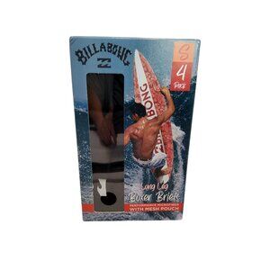 Billabong Mens Long Leg Boxer Briefs 4-Pack Performance Microfiber With Mesh Pou